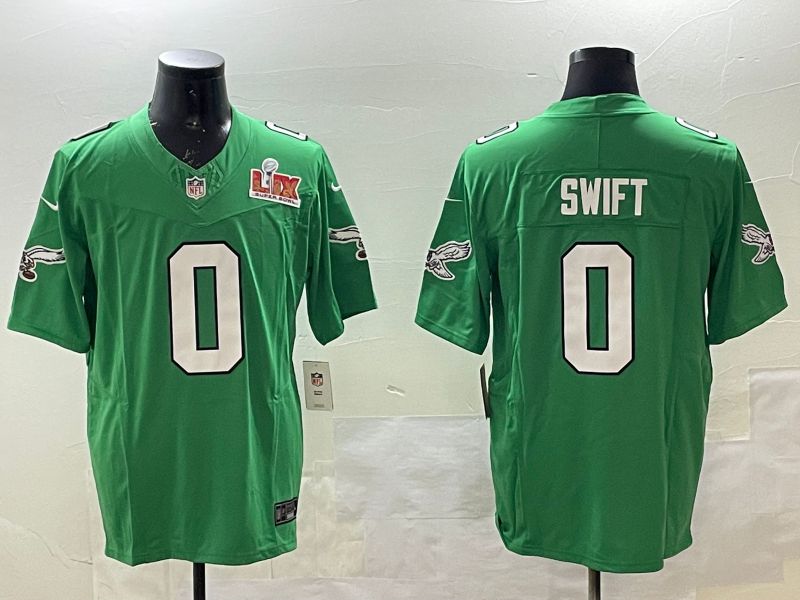 Men Philadelphia Eagles #0 Swift Green three generations 2025 Nike Vapor Limited NFL Jersey style 2